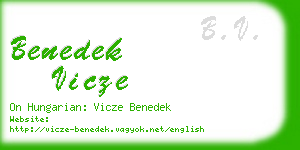 benedek vicze business card